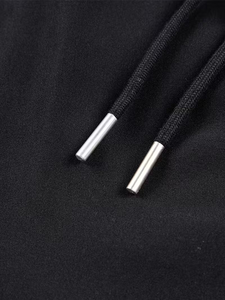 Pantalones cortos Cargo negros de estilo Vintage para hombre, cintura con cordón, bolsillos dobles, bolsillo lateral, ropa informal de tela elástica de ajuste Regular - Product Image 4