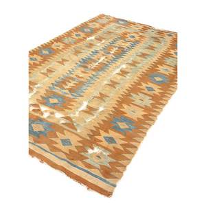 พรมขนสัตว์สีเบจและสีน้ำตาลแบบคลาสสิกของ Nayaab ลายเรขาคณิตสี่เหลี่ยมผืนผ้า ทำด้วยมือ สำหรับห้องนั่งเล่นหรือห้องนอน-Paem-1002 - Product Image 2