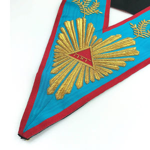 Precio bajo Masonic Regalia Officers Blue Lodge Officer Collar Set Royal Blue Machine Bordado - Product Image 5