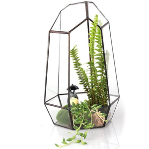 Vase en verre transparent fini or brillant Terrarium taille personnalisée décoration de cérémonie de mariage à domicile Terrarium en verre plantes de mousse de jardin - Product Image 3