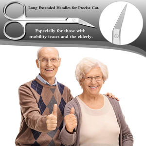 Ciseaux de podologie à long manche en acier inoxydable pour ongles incarnés, cuticules, manucure, pédicure, outil professionnel pour les ongles - Product Image 6