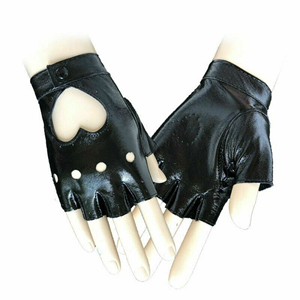 Gootrades High Quality Custom PU Leather <b>Fingerless</b> Dance <b>Glove</b> for Women Jazz Style Punk Style - Product Image 5