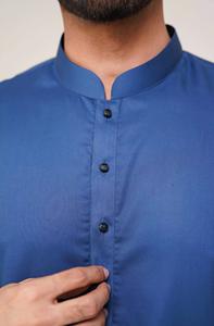 เสื้อผ้าชนเผ่าที่ออกแบบมาใหม่ล่าสุดของผู้ชายชาลวาร์คาเมซสีฟ้าสินค้าขายดี - Product Image 6