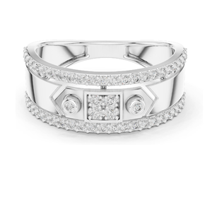 Magnifique bague pour femme avec diamant de laboratoire de 0,48 carat, clarté VVS-VS EF, or 18 carats, 14 carats, 10 carats et argent 925, rose, jaune, blanc - Product Image 1