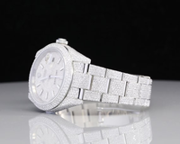 Nouveau Diamant Moissanite Carré en Acier Inoxydable de Haute Qualité, Clarté VVS, Style Fantaisie Givré, Cristal Antique de Laboratoire