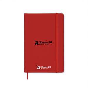 Custom A6 Promotional Minimalist Portable Notebook Hard PU Cover Elastic Strap Ribbon Page Marker Personalized Logo Design - Product Image 1