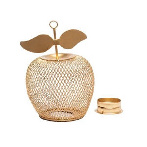 Portavelas en forma de rectángulo de Venta caliente hermosos pétalos de oro árbol de cristal para Bodas de noche románticas soporte de Metal de vidrio - Product Image 1