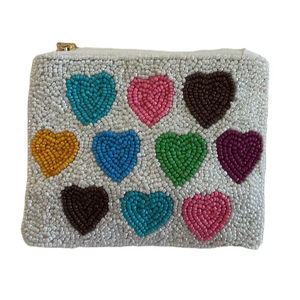 Diseñador de estilo de corazón indio para mujer, bolsos de mensajero hechos a mano con cuentas para mujer, monedero pequeño para niños, bolso de mano de noche, bolsas - Product Image 1