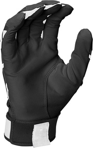Gants de frappe de baseball blancs à doigts entiers en cuir antidérapants avec fermeture auto-agrippante pour droitier adulte toutes saisons - Product Image 6