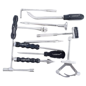 ชุดเครื่องมือผ่าตัดกระดูกและข้อสะโพกเครื่องมือผ่าตัดกระดูกต้นขาทำจากสเตนเลสสตีล11ชิ้น - Product Image 3