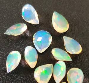 Corte de pera de ópalo etíope Natural 3x5mm facetado-suelto ópalo etíope pera corte piedra preciosa excelente calidad multifuego - Product Image 5