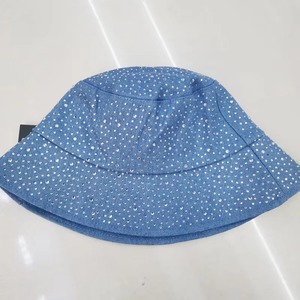 หมวกชาวประมงทำด้วยมือเงางามหมวกทรงถังประดับพลอยเทียมสำหรับผู้หญิงหมวกแฟชั่นสองด้านสำหรับฤดูร้อน - Product Image 2