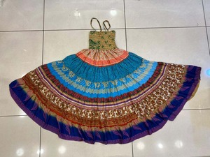 เดรสกระโปรงสองชั้นแบบเย็บต่อกันโบฮีเมียนเดรสเพื่อนเจ้าสาวพิมพ์ลายหรูหราสำหรับงานปาร์ตี้ฤดูร้อนระบายอากาศได้ - Product Image 6