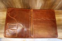 Cartera Pelo de piel de vaca genuino en carpeta de archivos de cuero Pelo en cartera Carpeta de archivos de negocios de cuero de Caballo Loco