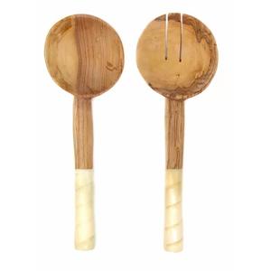 Parties Use Resin Handle <b>Serving</b> <b>Spoon</b> Acacia Wood High Quality Resin and Wood Kitchen Accessories <b>Serving</b> <b>Spoon</b> Set 2024 - Product Image 2