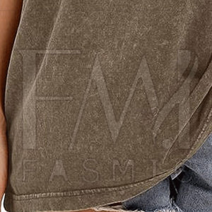 En la nueva llegada Mujeres Drop Shoulder Acid Wash Camisetas con tamaño personalizado Camisetas de manga corta para mujeres - Product Image 5