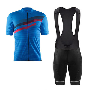 Cycle personnalisé vêtements de sport OEM personnalisé hommes à manches courtes respirant séchage rapide extérieur maillot de cyclisme et ensemble short 100% polyester - Product Image 2