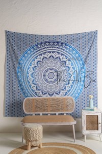 Tapiz de Arte Moderno de algodón 100%, bohemio, Hippies, meditación, estampado Floral, colgante de pared para sala de estar, textil para el hogar, Mandala - Product Image 3