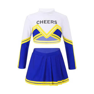 Tenue de cheerleading deux pièces pour femmes 2026 – Haut à manches longues et jupes plissées – Qualité supérieure - Product Image 1