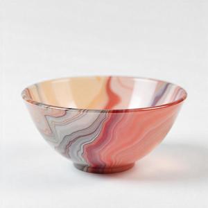 Bol en résine brillante Motifs de tourbillon artistique uniques Salle à manger vibrante Artisanat décoratif Vaisselle moderne Service de cuisine et usage domestique - Product Image 6