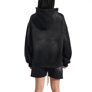 เสื้อฮู้ดดี้ผู้ชายดีไซน์ใหม่สุดฮิต คุณภาพพรีเมียม สไตล์ดิสเทรส ทรงหลวม ไหล่ตก ผ้าฟลีซระบายอากาศ แฟชั่น ราคาประหยัด - Product Image 5