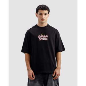T-shirt 100% Coton « Can't Rush Greatness » en Jersey Compressé Tissu Gaufré Teint en Pièce Sérigraphie Léger - Product Image 3