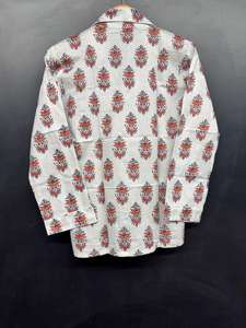 Conjuntos de Pijamas de Algodón de Lujo Hechos a Mano en India |   Pijamas de Verano para Mujer, Cuello en V, Largo Completo, Cintura Elástica, Ligeros y Cómodos - Product Image 4