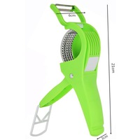Groothandel RVS 2-in-1 Multifunctionele Keukenhulp Komkommer Banaan Snijder Salade Worst Snijder Mes Duurzaam voor