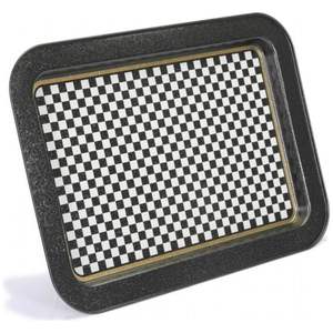 Bandeja de servicio de madera de tablero de ajedrez de 310x430mm, plato de Metal Rectangular para servir alimentos - Product Image 4