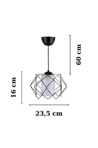 Collezione MHK Design nero Multi-quadrato lampadario con vetro bianco Mica - Product Image 2