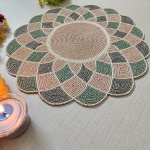 Luxury <b>Beaded</b> Washable Non-Slip Durable Handmade Table <b>Placemat</b> - Product Image 6