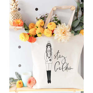 Stay Golden Women's Cotton Canvas Tote Bag - Product Image 5