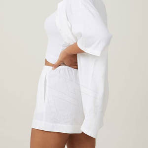 Vente chaude été décontracté femmes taille haute Shorts 100% coton respirant-prix de gros - Product Image 2