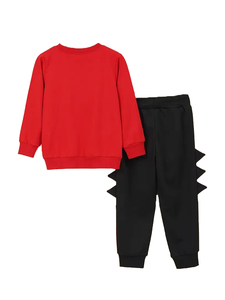 Venta al por mayor de ropa para niños pequeños conjuntos de dos piezas de invierno Niño pulóver transpirable personalizado francés Terry bebé chándal trajes - Product Image 2