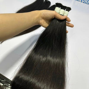 ¡Superventa! Venta al por mayor 100% extensiones de cabello humano virgen Color negro natural a granel cutícula alineada cabello virgen onda natural - Product Image 1