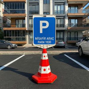 Classic Cat Eye Weighted Cone Set for Guest Vehicle Parking Lot <b>Double</b> Sided Printing Traffic Pontoon and Car Stacker - Product Image 2