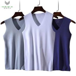 เสื้อกล้ามผู้ชายถัก3ชิ้นเท่ๆเสื้อกล้ามฟิตเนสเสื้อกล้ามบอดี้สูทวิ่ง5XL ลำลองแขนกุดไซส์ใหญ่พิเศษ - Product Image 2