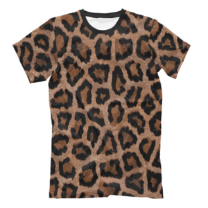 Camiseta de manga corta con estampado de leopardo para mujer, Camiseta de cuello redondo, camiseta de secado rápido de primera calidad, diseño único, gran oferta - Product Image 5