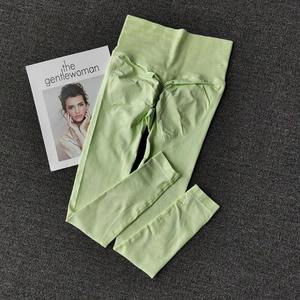 Lo último en mallas de mujer de estilo liso, mallas de cintura alta con logotipo de diseño personalizado para mujer, para ropa informal de gimnasio y Fitness - Product Image 6