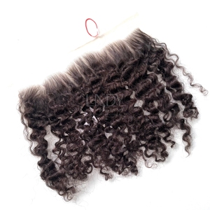 Texture chaude bonne qualité paquets de couleur bouclés birmans et ensemble frontal de 100% cheveux humains vietnamiens vrais cheveux humains - Product Image 6