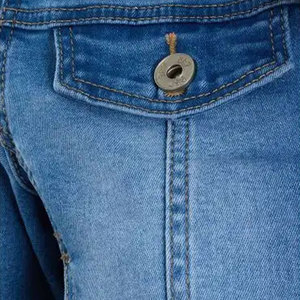 Pantalones vaqueros de algodón 100%, última moda para mujer, Chaquetas vaqueras azules bordadas personalizadas/chaqueta vaquera de algodón para mujer - Product Image 3