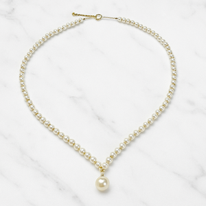 Collar de Perlas de Agua Dulce Naturales de Oro Sólido de 18K Cristiano para Mujer de JM Jewelry, 3.00~4.50mm para Regalos - Product Image 3