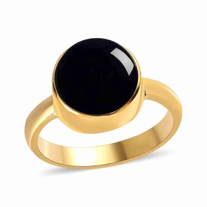 Hot Sale Statement <b>Black</b> Onyx Gold Ring Handmade Fine <b>Jewellery</b> for Evening Wear or Formal Events Available at Best Price - Product Image 4