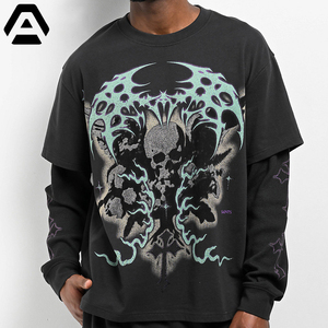 Saint Black 2fer <b>Long</b> <b>Sleeve</b> Shirt <b>Top</b> Seller Make Your Own Out Door Wear <b>Men</b> Double <b>Long</b> <b>Sleeve</b> T Shirts BY AMAZING INDUSTRIES - Product Image 3