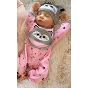 Apexcel haute fidélité mignon bébé poupée matériau de sécurité vinyle caoutchouc intégré magnétique sucette Reborn poupée régénérée - Product Image 1