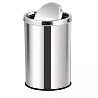 Poubelle à roulettes en acier inoxydable grande capacité avec pédale, résistante à l'eau, pour intérieur/extérieur, cuisine domestique
