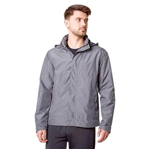 Chaqueta informal ligera de alta calidad, cortavientos con cremallera personalizada, chaqueta en blanco de poliéster para hombre - Product Image 1