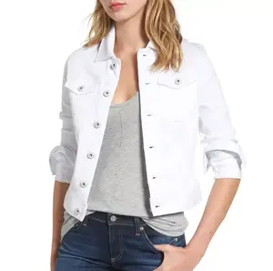 Casaco jeans feminino de inverno com logotipo personalizado, casaco jeans feminino de alta qualidade com roupas femininas, casaco de primavera por atacado, design mais recente