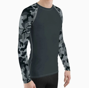 Sublimation Printed Spandex Quick-dry Men Compression Shirt Top Long Sleeve Sports Baselayer Running Dry Rash <b>Guard</b> - Product Image 6