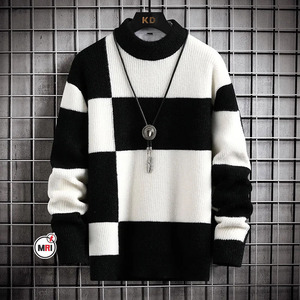 เสื้อสเวตเตอร์แบบสวมหัวของผู้ชายเสื้อสเวตเตอร์ถักระบายอากาศน้ำหนักเบาขนาดใหญ่พิเศษออกแบบได้ตามต้องการ - Product Image 4